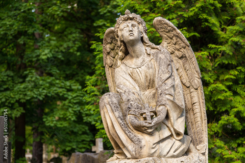 Sculpture on the grave in Lychakiv Cemetery, Lviv, Ukraine. © Tomasz Wozniak