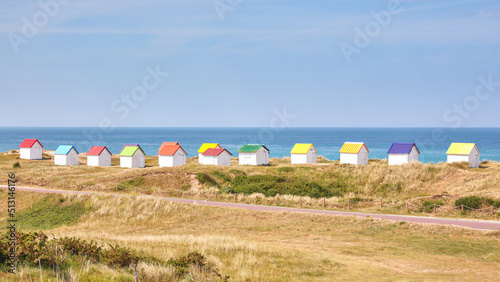 Beach huts at Gouville