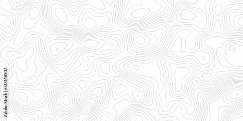 Topographic background and texture, monochrome image. Topographic contour lines vector map seamless pattern. Cartography Background, White wave paper curved reliefs abstract background
