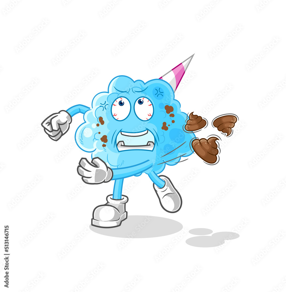 cotton candy throwing shit vector