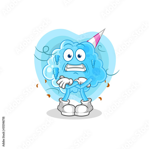 cotton candy cold illustration. character vector