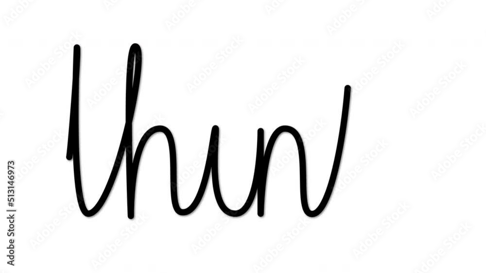 Think word. Lettering hand written Think word. Lettering hand written