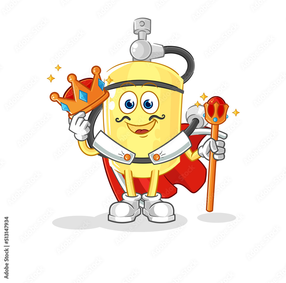 diver cylinder king vector. cartoon character diver cylinder king vector. cartoon character