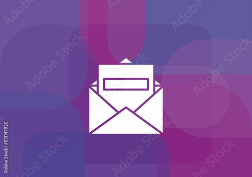 Envelope with letter line icon.line icon.vector illustration design
