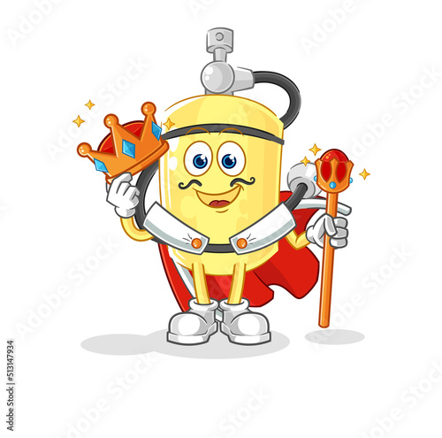 diver cylinder king vector. cartoon character