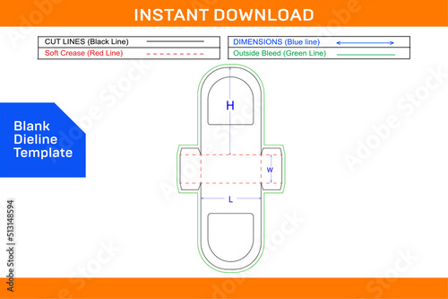 Flower carry beg, Flower gift box dieline template and 3d beg design Blank dieline template