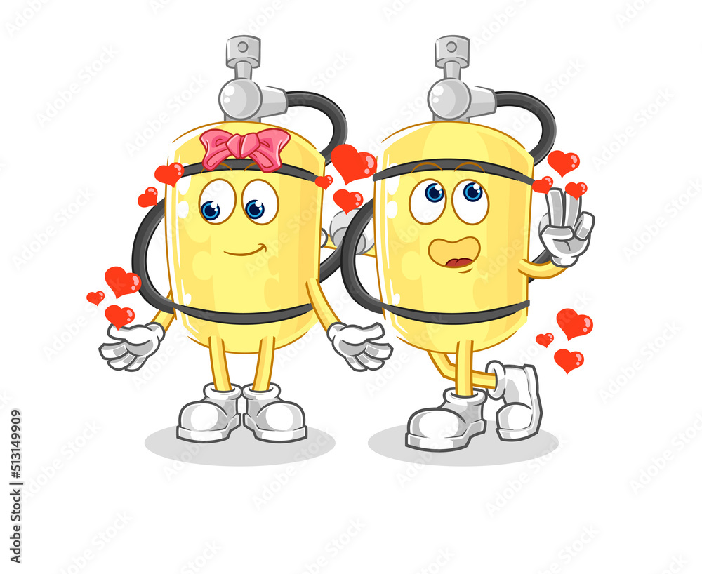 diver cylinder dating cartoon. character mascot vector diver cylinder dating cartoon. character mascot vector