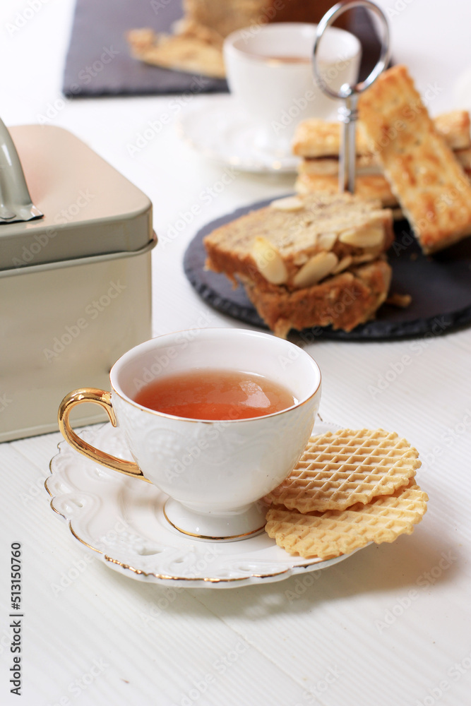 Tea with Biscuit, Concept Afternoon Tea Party Tea with Biscuit, Concept Afternoon Tea Party