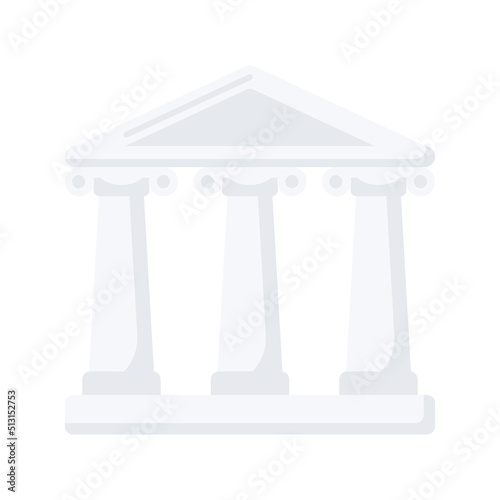 Ancient Greek Architecture  vector flat icon for web isolated on white background EPS 10 file