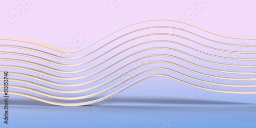 Abstract 3D rendering of fluent curved shapes as modern background for cover, poster, branding, design. Computer generated three-dimensional digital art.