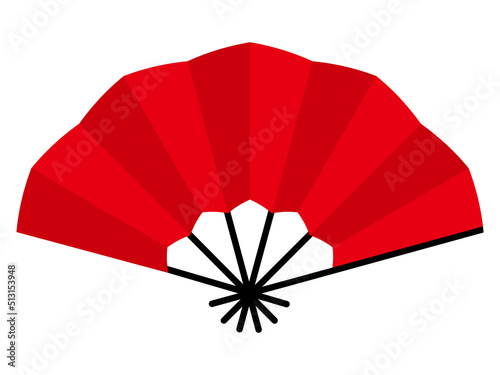 シンプルな赤い扇子