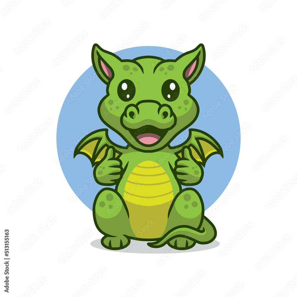 Cute dragon giving thumbs up cartoon premium vector Cute dragon giving thumbs up cartoon premium vector