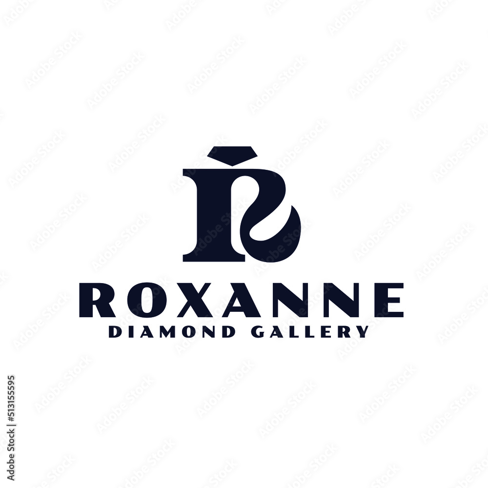 artistic R letter diamond logo premium vector. R jewelry logo artistic R letter diamond logo premium vector. R jewelry logo