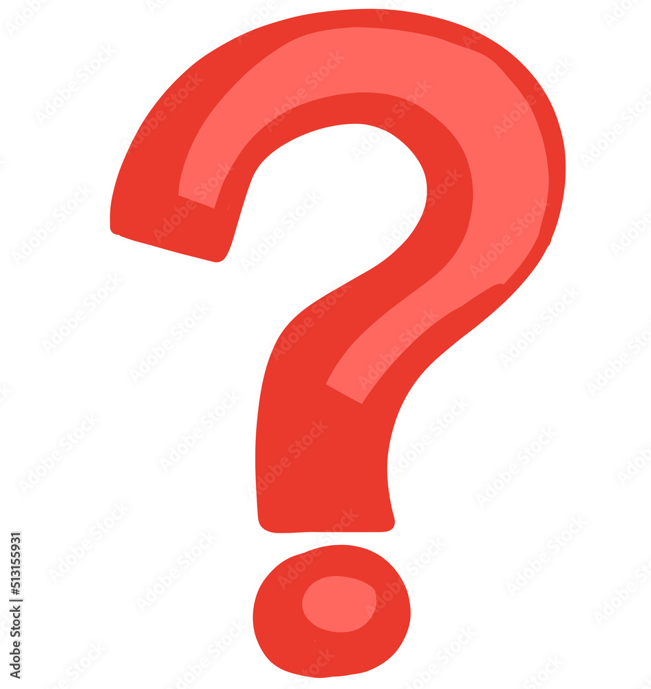 Question mark red doodle symbol icon hand drawn illustration Question mark red doodle symbol icon hand drawn illustration