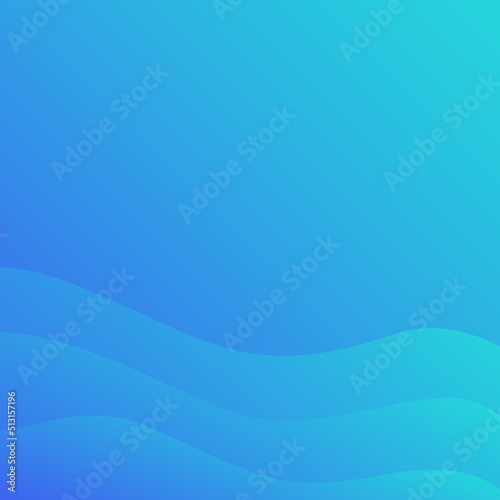 color gradient fluid wawes background template. abstract gradient square template for social media posting, promo business banners and posters. blue color overflowing gradient. photo