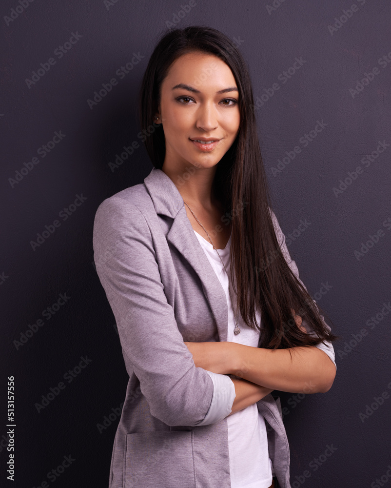 Shes beautiful in her casual nature. Studio shot of an attractive young woman. Shes beautiful in her casual nature. Studio shot of an attractive young woman.