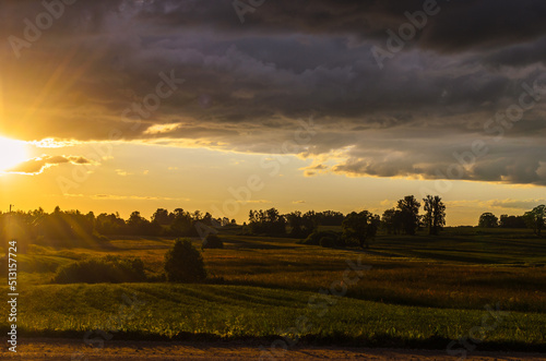 evening sunset in a village in Europe5