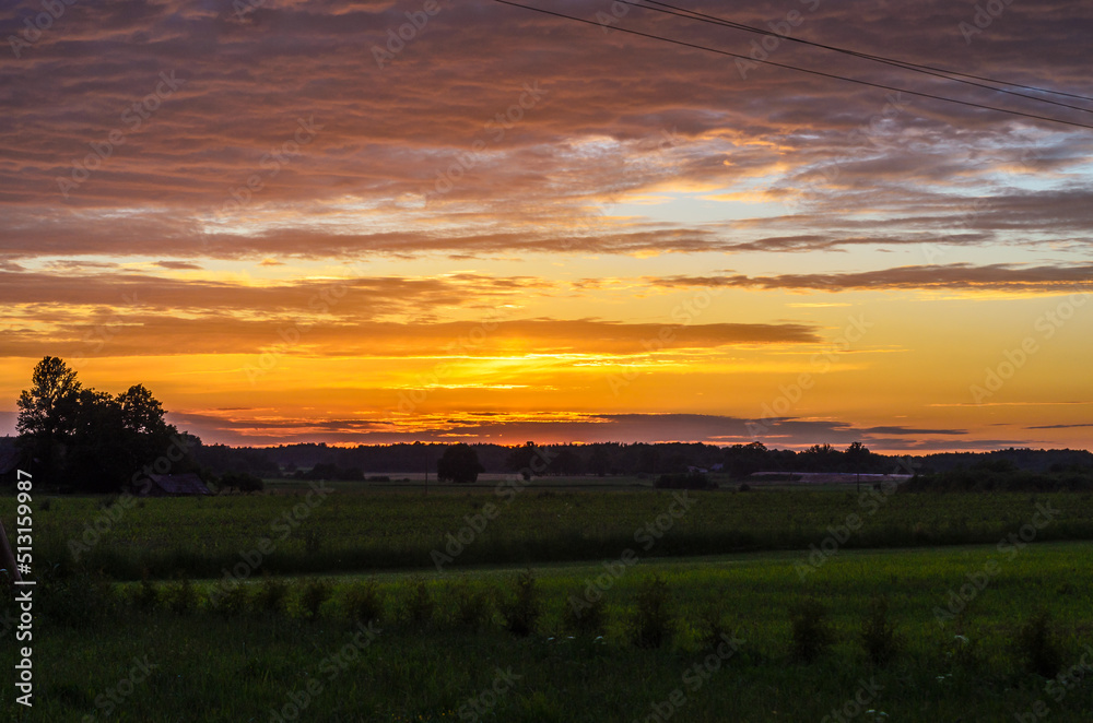 sunset in the countryside in latvia4