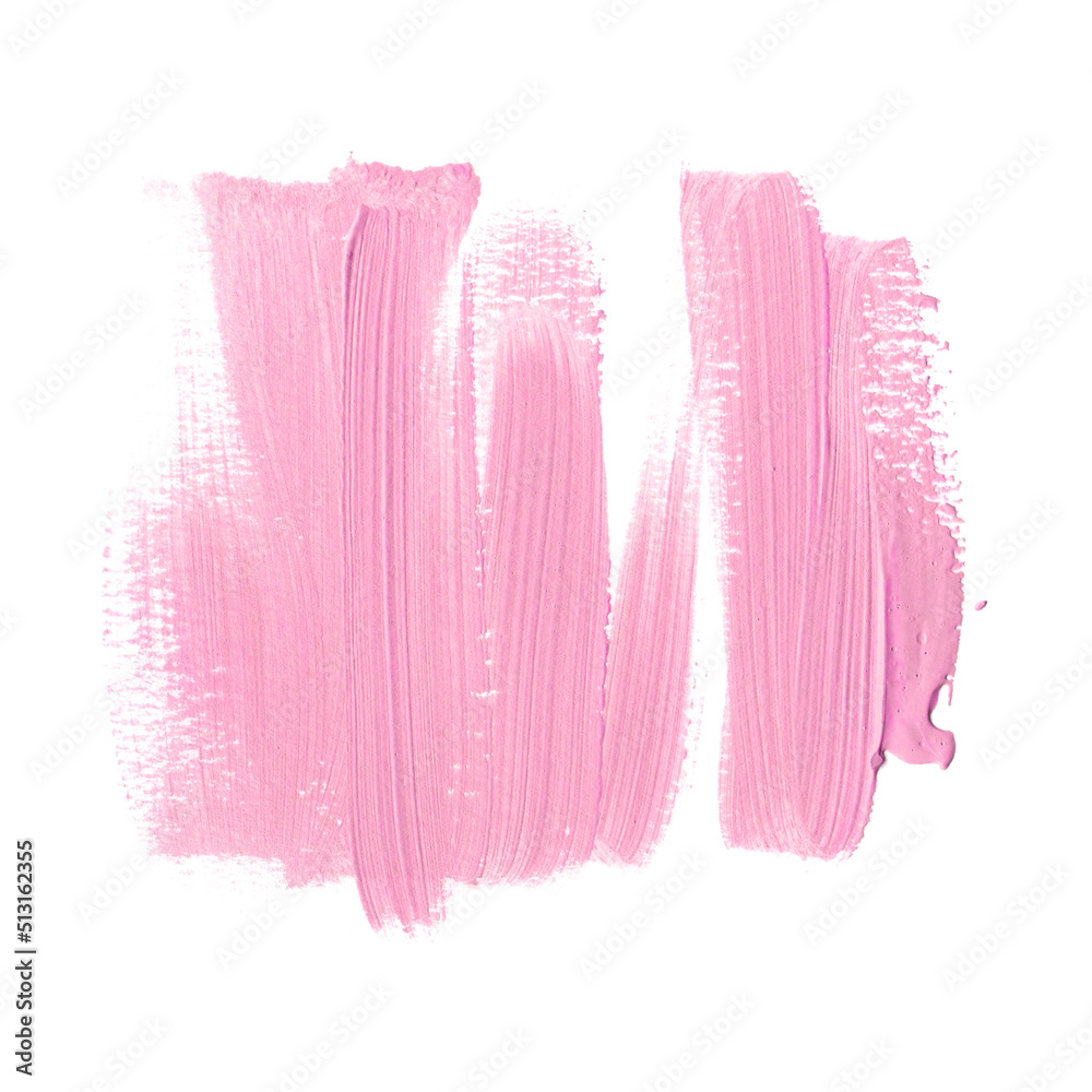 Pink brush stroke paint creative design. Make-up texture background. Image. 
