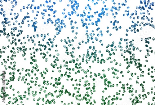 Light Blue  Green vector pattern with spheres.