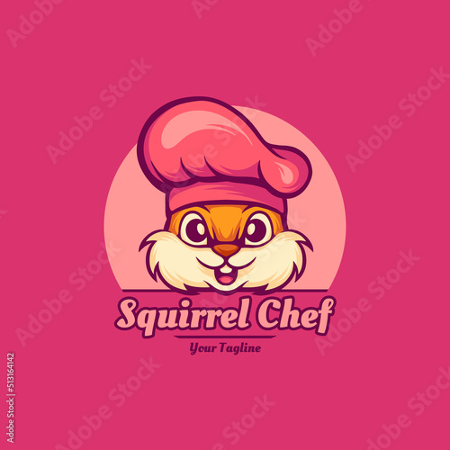 Squirrel Chef Character Logo 2