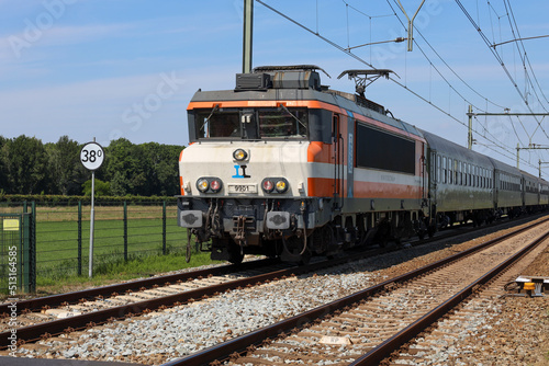 9901 of Railexperts as former NS electrical locomotive on track at Moordrecht