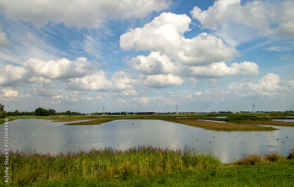 Eendragtspolder water storage with row facility in Zevenhuizen