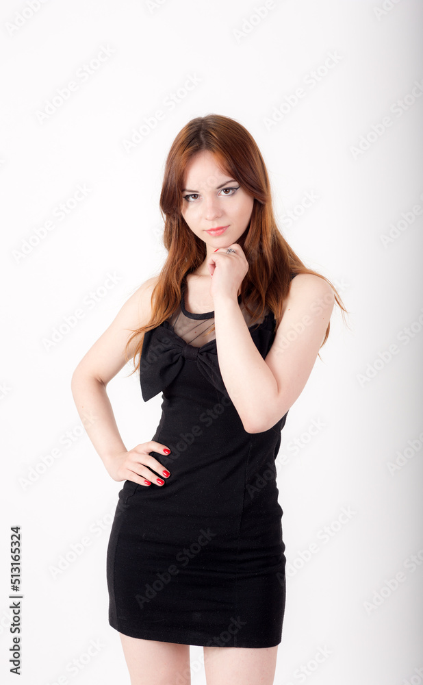 studio portrait of a girl on a white background studio portrait of a girl on a white background