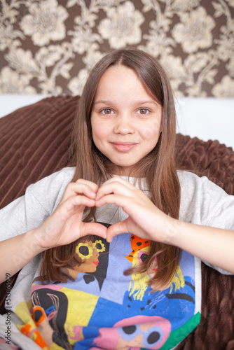 Teenage girl looking at the camera