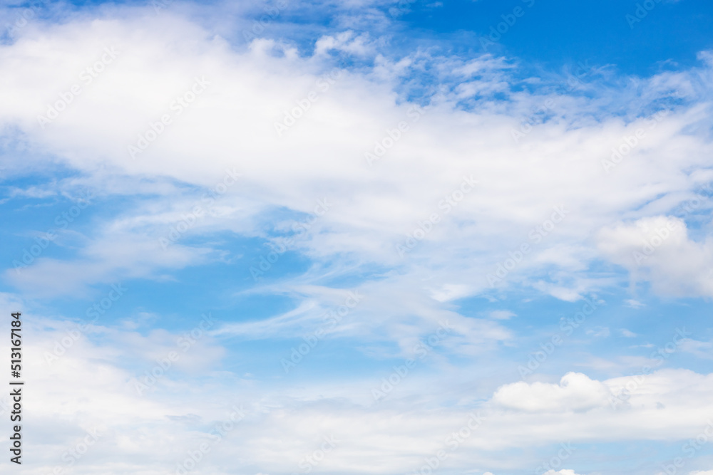 natural background - low cirrus and cumulus clouds