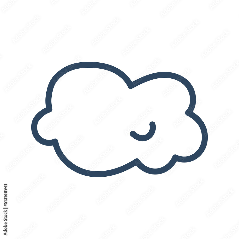 Vector simple cloud. Cloud in flat design. Weather element. Outline. Vector simple cloud. Cloud in flat design. Weather element. Outline.