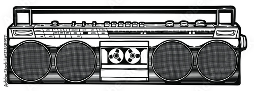  Ghetto blaster - vector illustration