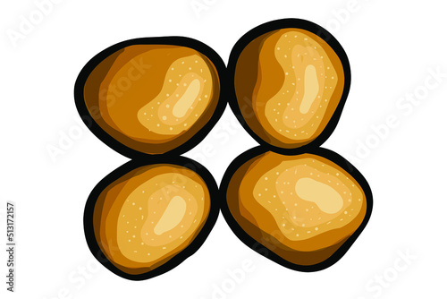 Potatoes icon vector illustration - on white background