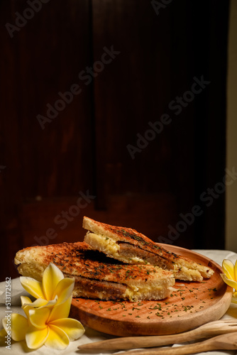 Chocolate filled toast