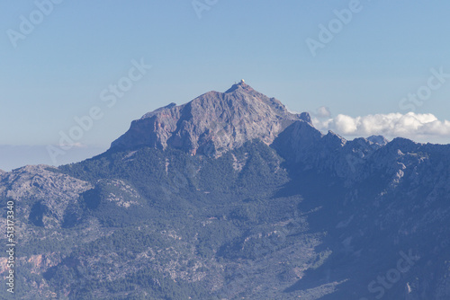 View of the mountains near Valldemosa in Mallorca  Balearic islands 