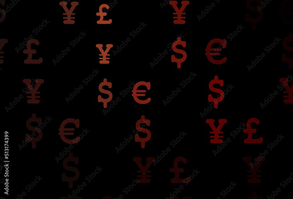 Dark red vector background with EUR, USD, GBP, JPY. Dark red vector background with EUR, USD, GBP, JPY.
