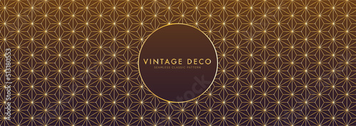 Art deco seamless pattern in geometric bohemian elegant style for background. Asian classic vector creative motif. 60s decorative ornament.