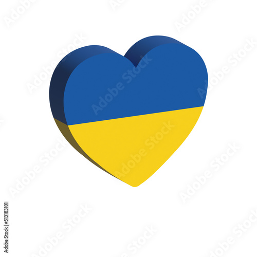 3D Realistic Ukrainian flag peace heart on white background Free Download 3D Realistic Ukrainian flag peace heart on white background - GFXLoad