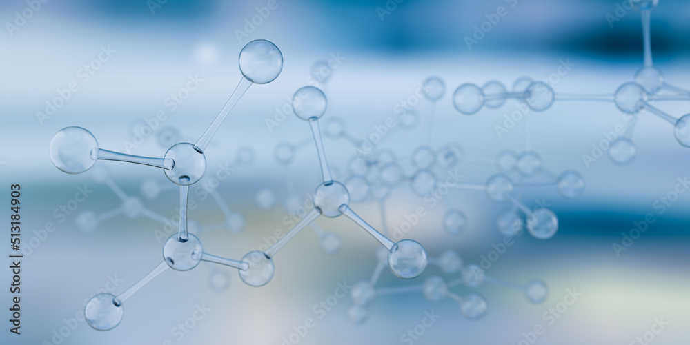 Transparent molecules designed, matter chemistry structures, 3D ...