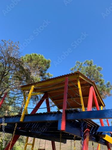 color house in the park