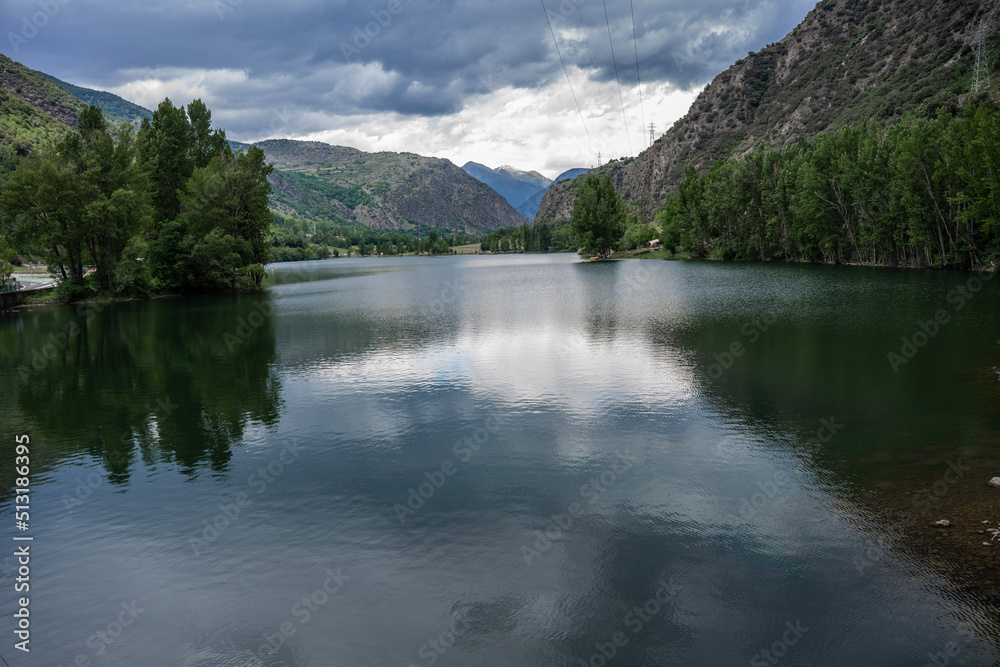 lake and mountains