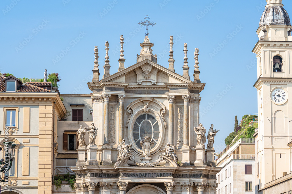 Turin, Italy. June 16, 2022. Santa Cristina church built in 17th