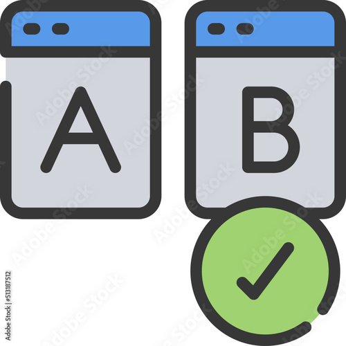 A B Testing Icon