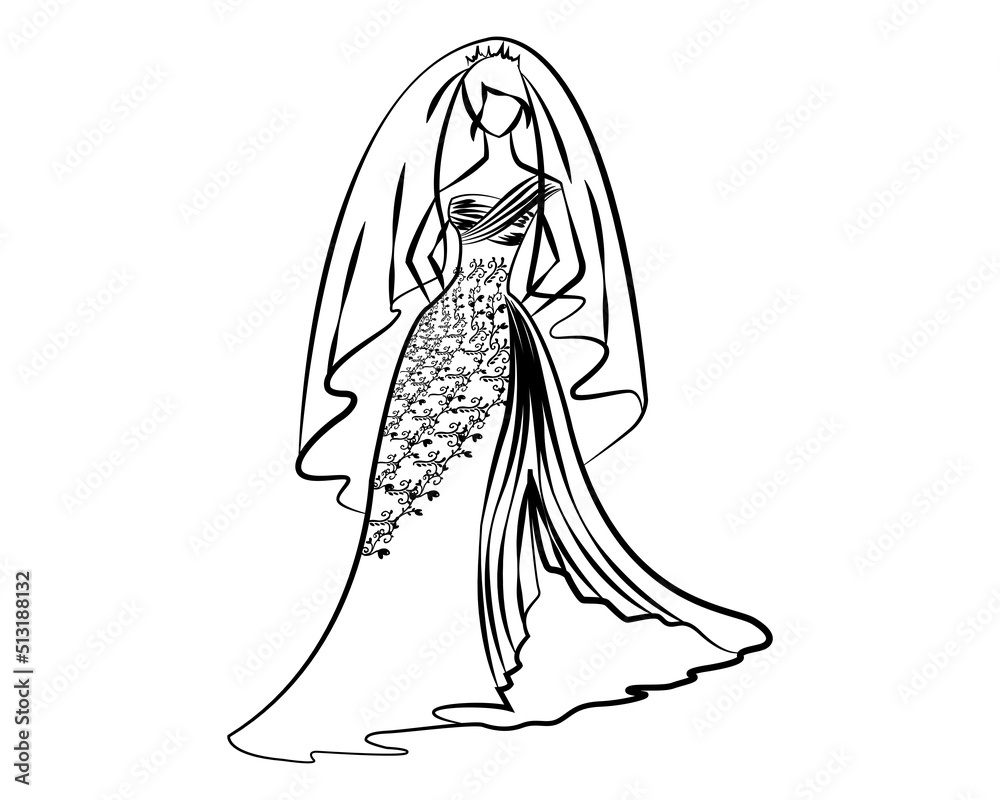 bride illustration vector bride illustration vector