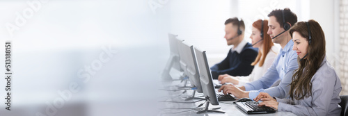 Obraz na płótnie Call Center Team In Office