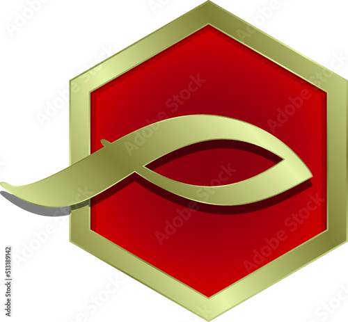 Arabic letter MIM Logo design concept photo
