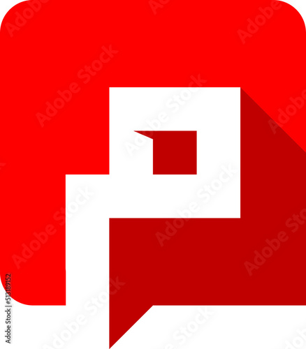 Arabic letter MIM modern Logo design concept photo