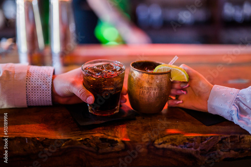Cheers on a bar 