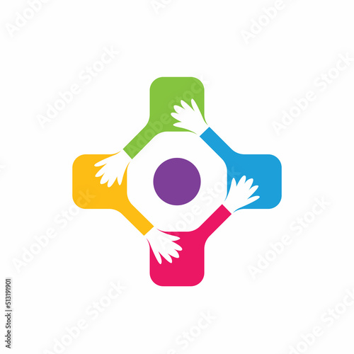 teamwork  people or medical croos people   icon vector illustration concept  design
