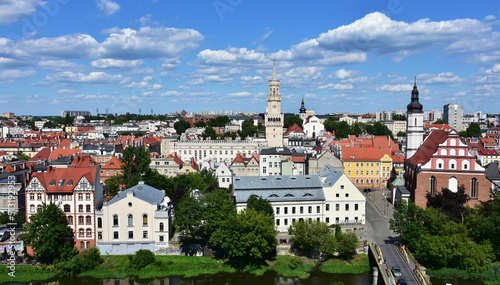 look from Piast tower on town Opole,Poland